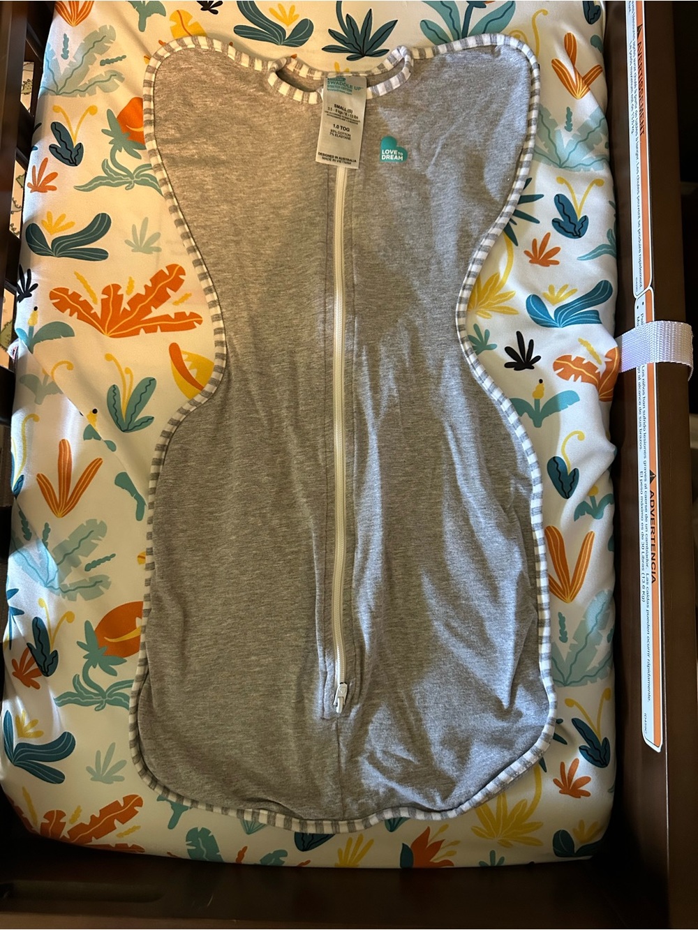 Love to Dream Grey Zip Swaddle 1.0 tog